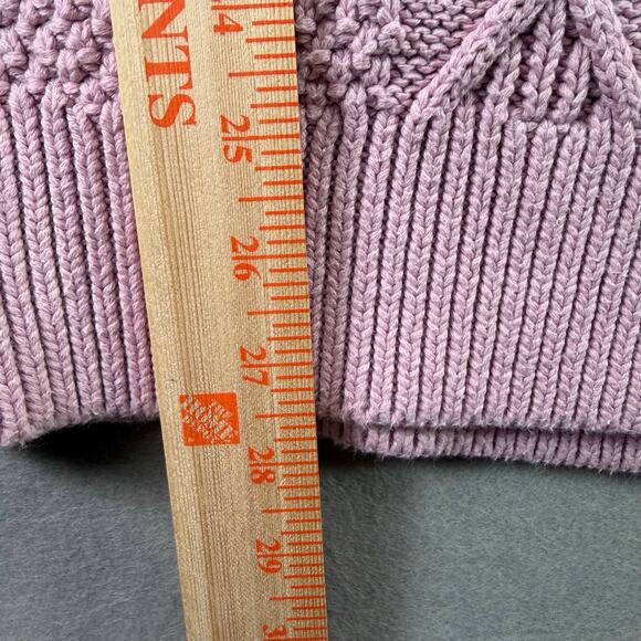 L.L. Bean Signature Purple Cotton Funnelneck Sweater Women’s Size L - Picture 9 of 10